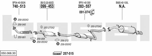  050.068.30 Exhaust system 05006830: Buy near me in Poland at 2407.PL - Good price!