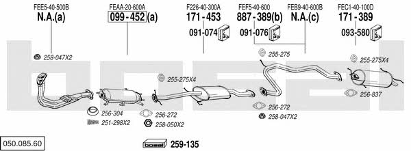  050.085.60 Exhaust system 05008560: Buy near me in Poland at 2407.PL - Good price!