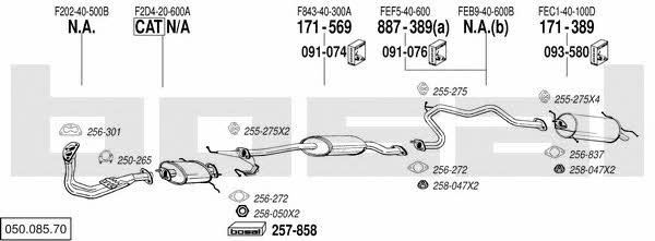 Bosal 050.085.70 Система выпуска отработаных газов 05008570: Отличная цена - Купить в Польше на 2407.PL!