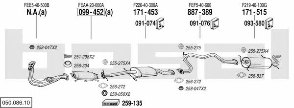  050.086.10 Exhaust system 05008610: Buy near me in Poland at 2407.PL - Good price!