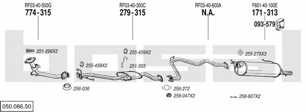  050.086.50 Exhaust system 05008650: Buy near me in Poland at 2407.PL - Good price!