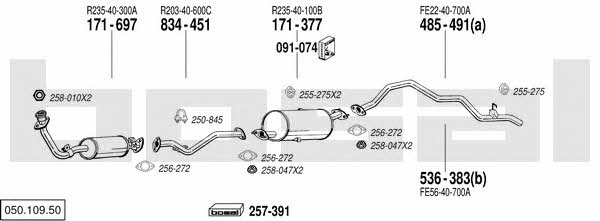  050.109.50 Exhaust system 05010950: Buy near me in Poland at 2407.PL - Good price!