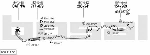 Bosal 050.111.55 Układ wydechowy 05011155: Atrakcyjna cena w Polsce na 2407.PL - Zamów teraz!