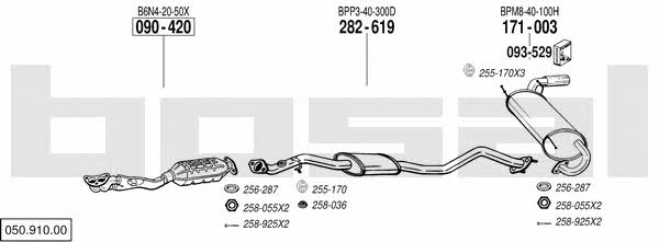  050.910.00 Exhaust system 05091000: Buy near me in Poland at 2407.PL - Good price!