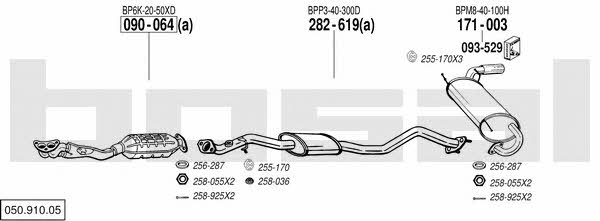  050.910.05 Exhaust system 05091005: Buy near me in Poland at 2407.PL - Good price!