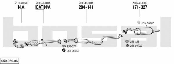  050.950.06 Exhaust system 05095006: Buy near me in Poland at 2407.PL - Good price!