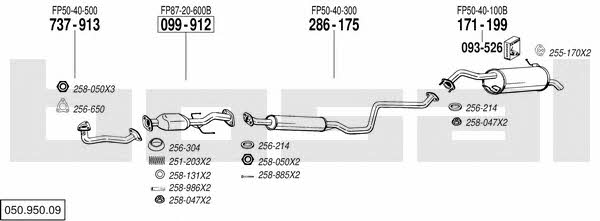  050.950.09 Exhaust system 05095009: Buy near me in Poland at 2407.PL - Good price!