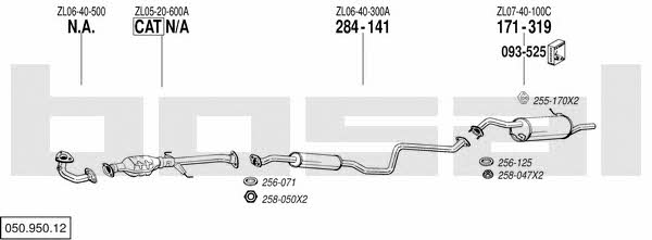 050.950.12 Exhaust system 05095012: Buy near me in Poland at 2407.PL - Good price!