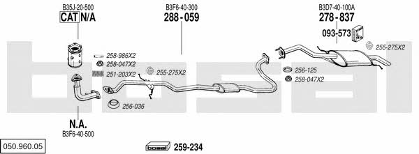  050.960.05 Exhaust system 05096005: Buy near me in Poland at 2407.PL - Good price!