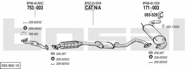  050.960.10 Exhaust system 05096010: Buy near me in Poland at 2407.PL - Good price!