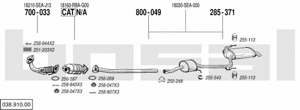  038.910.00 Abgasanlage 03891000: Kaufen Sie zu einem guten Preis in Polen bei 2407.PL!