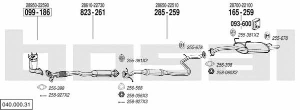  040.000.31 Exhaust system 04000031: Buy near me in Poland at 2407.PL - Good price!