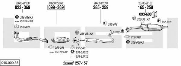  040.000.35 Exhaust system 04000035: Buy near me in Poland at 2407.PL - Good price!