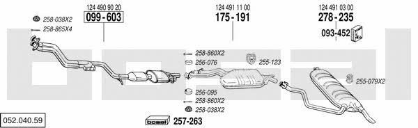  052.040.59 Exhaust system 05204059: Buy near me in Poland at 2407.PL - Good price!