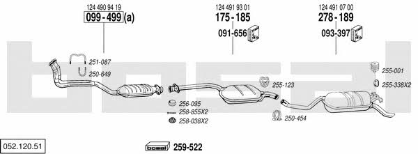  052.120.51 Exhaust system 05212051: Buy near me in Poland at 2407.PL - Good price!
