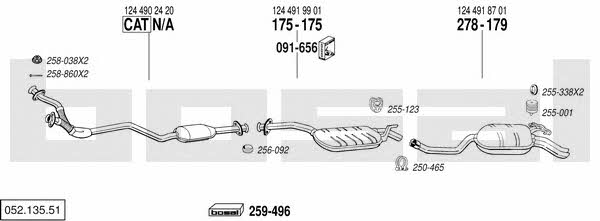 Bosal 052.135.51 Система выпуска отработаных газов 05213551: Купить в Польше - Отличная цена на 2407.PL!