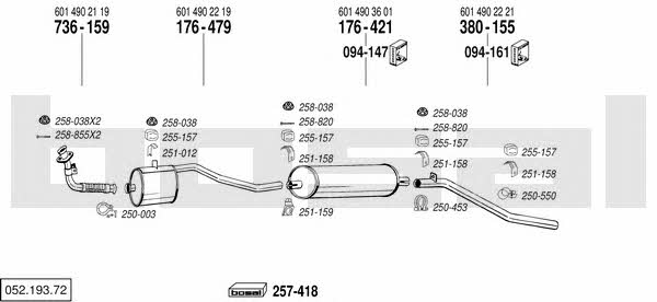  052.193.72 Exhaust system 05219372: Buy near me in Poland at 2407.PL - Good price!