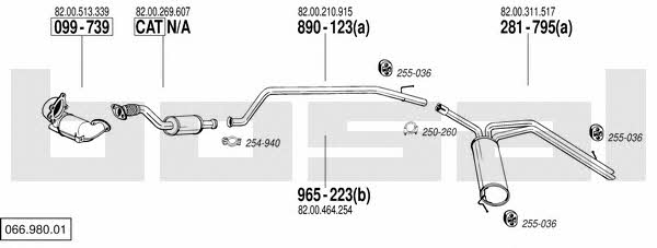  066.980.01 Układ wydechowy 06698001: Dobra cena w Polsce na 2407.PL - Kup Teraz!