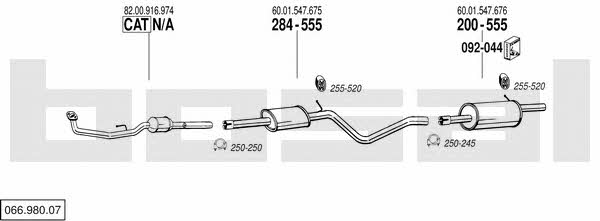  066.980.07 Exhaust system 06698007: Buy near me in Poland at 2407.PL - Good price!