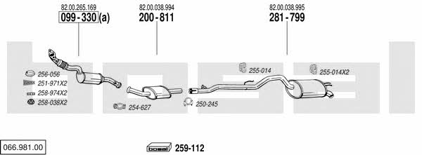  066.981.00 Exhaust system 06698100: Buy near me in Poland at 2407.PL - Good price!