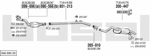 Bosal 066.990.30 Exhaust system 06699030: Buy near me at 2407.PL in Poland at an Affordable price!