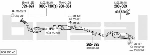  066.990.40 Exhaust system 06699040: Buy near me in Poland at 2407.PL - Good price!