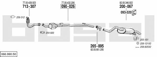  066.990.50 Exhaust system 06699050: Buy near me in Poland at 2407.PL - Good price!
