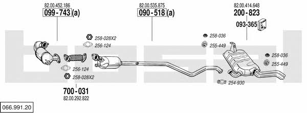  066.991.20 Exhaust system 06699120: Buy near me in Poland at 2407.PL - Good price!
