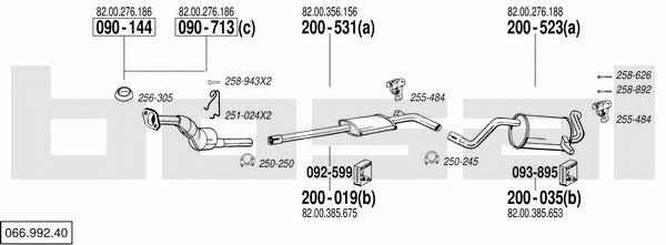  066.992.40 Exhaust system 06699240: Buy near me in Poland at 2407.PL - Good price!