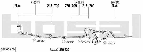  070.065.50 Exhaust system 07006550: Buy near me in Poland at 2407.PL - Good price!