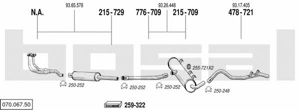  070.067.50 Exhaust system 07006750: Buy near me in Poland at 2407.PL - Good price!