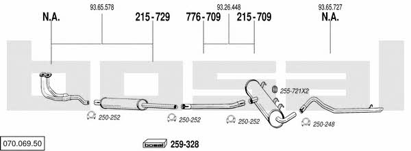  070.069.50 Exhaust system 07006950: Buy near me in Poland at 2407.PL - Good price!