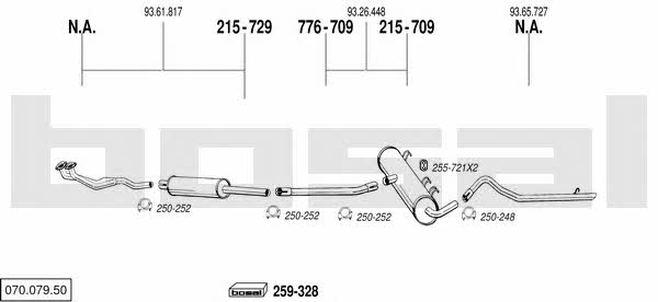  070.079.50 Exhaust system 07007950: Buy near me in Poland at 2407.PL - Good price!