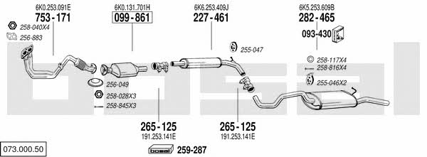  073.000.50 Exhaust system 07300050: Buy near me in Poland at 2407.PL - Good price!