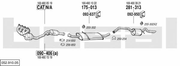  052.910.05 Exhaust system 05291005: Buy near me in Poland at 2407.PL - Good price!