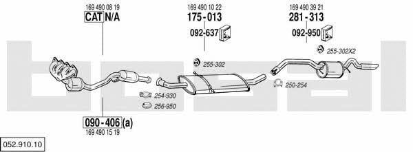  052.910.10 Exhaust system 05291010: Buy near me in Poland at 2407.PL - Good price!