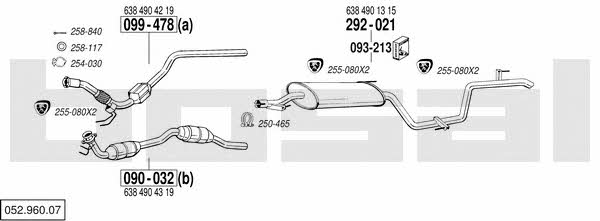  052.960.07 Exhaust system 05296007: Buy near me in Poland at 2407.PL - Good price!