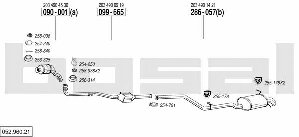  052.960.21 Exhaust system 05296021: Buy near me in Poland at 2407.PL - Good price!