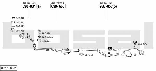  052.960.22 Exhaust system 05296022: Buy near me in Poland at 2407.PL - Good price!