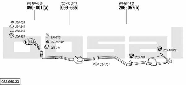  052.960.23 Exhaust system 05296023: Buy near me in Poland at 2407.PL - Good price!