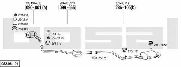  052.981.01 Exhaust system 05298101: Buy near me in Poland at 2407.PL - Good price!