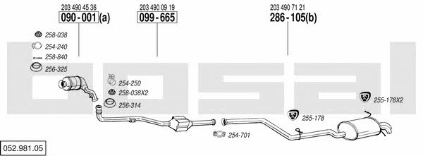  052.981.05 Exhaust system 05298105: Buy near me in Poland at 2407.PL - Good price!