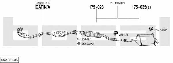  052.981.06 Exhaust system 05298106: Buy near me in Poland at 2407.PL - Good price!