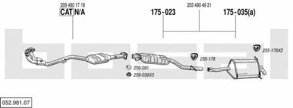 052.981.07 Exhaust system 05298107: Buy near me in Poland at 2407.PL - Good price!