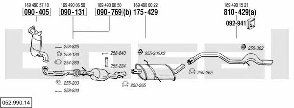  052.990.14 Exhaust system 05299014: Buy near me in Poland at 2407.PL - Good price!