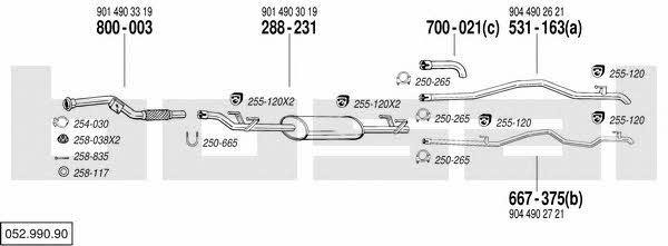  052.990.90 Abgasanlage 05299090: Kaufen Sie zu einem guten Preis in Polen bei 2407.PL!