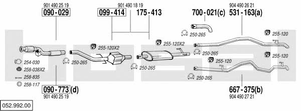  052.992.00 Abgasanlage 05299200: Kaufen Sie zu einem guten Preis in Polen bei 2407.PL!