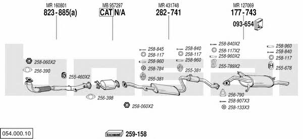 054.000.10 Exhaust system 05400010: Buy near me in Poland at 2407.PL - Good price!