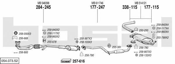  054.073.52 Exhaust system 05407352: Buy near me in Poland at 2407.PL - Good price!