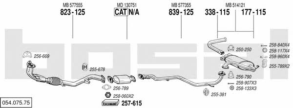  054.075.75 Exhaust system 05407575: Buy near me in Poland at 2407.PL - Good price!